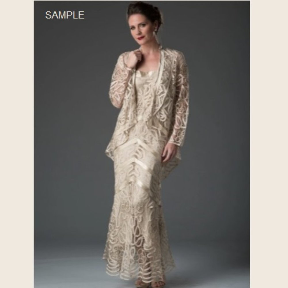 Crochet & Beaded Dress with Jacket
